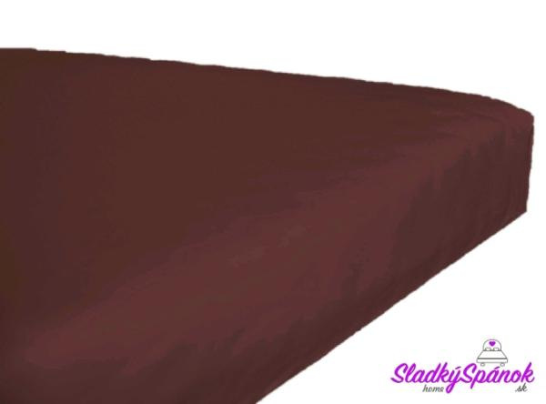 Jersey nepremokavá napínacia plachta - Tmavo HNEDÁ