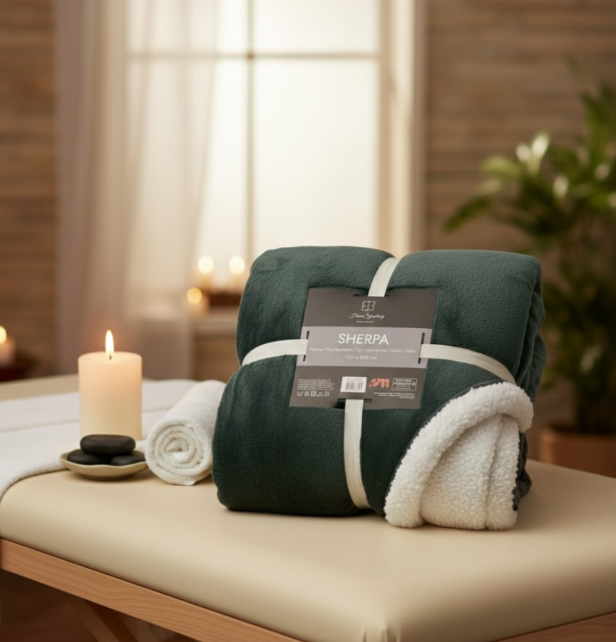 Deka s barančekom SHERPA SMARAGD – tmavozelená