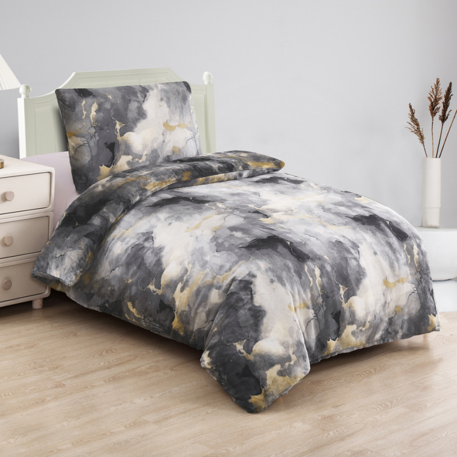 Mikroplyšové obliečky MRAMOR šedý