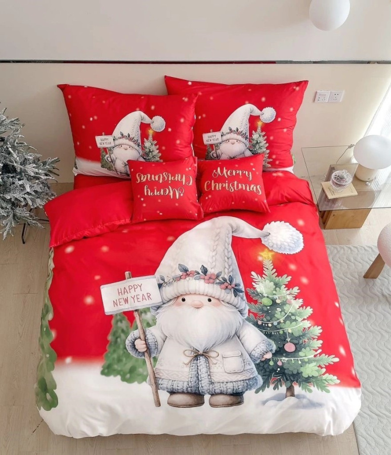 Vianočné foto obliečky WHITE TOMTE