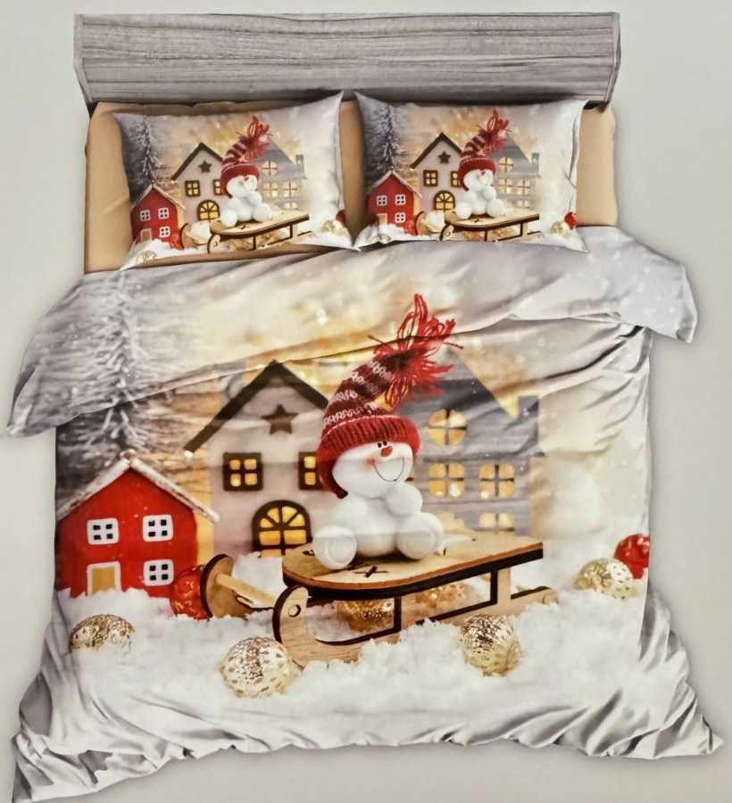 Vianočné foto obliečky ZASNEŽENÁ DEDINKA