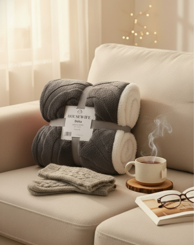 Deka s barančekom WINTER GREY – sivá