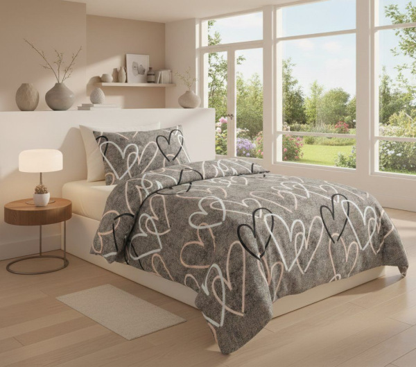 Mikrosaténové obliečky SRDCE