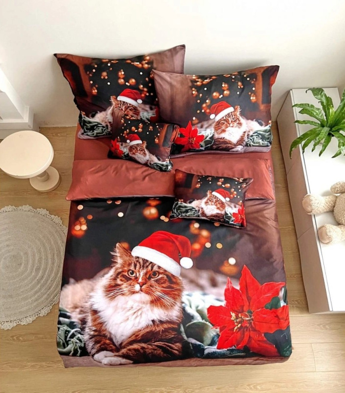Vianočné foto obliečky MAČKA HNEDÁ