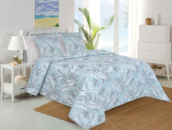 Prehoz na posteľ 220x240 cm FOGLIE, 2 ks obliečka 45x45 cm