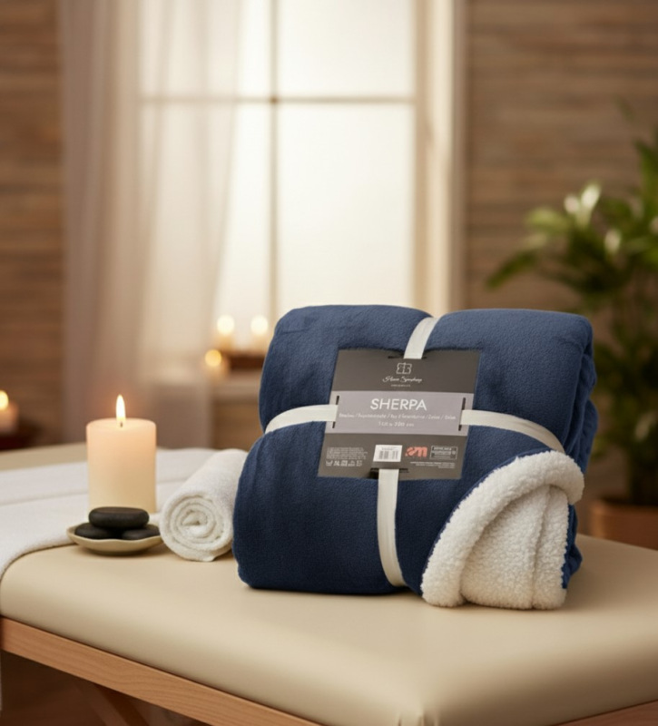 Deka s barančekom SHERPA BLUE – modrá