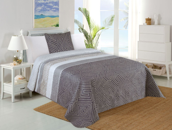 Prehoz na posteľ 140x220 cm PLAZA, 1 ks obliečka 45x45 cm