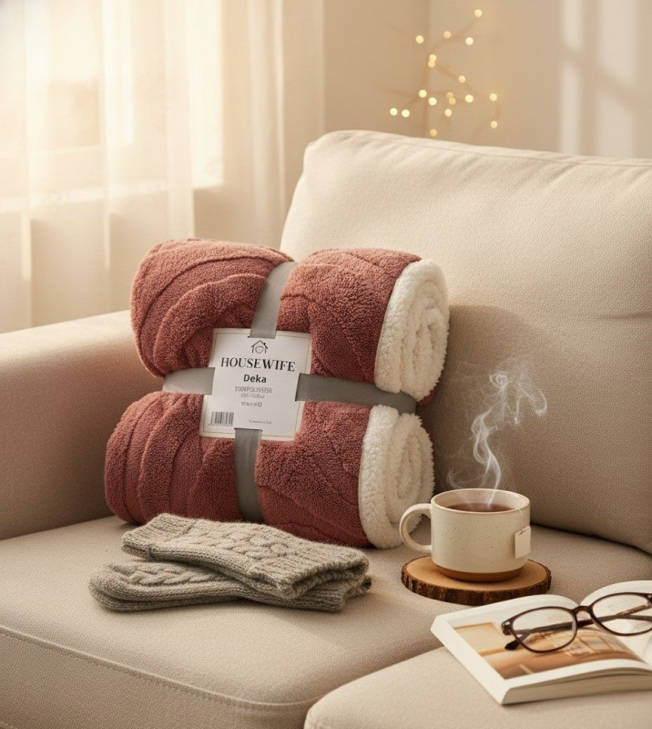 Deka s barančekom WINTER OLD PINK – staroružová