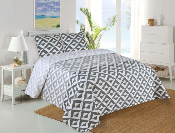 Prehoz na posteľ 220x240 cm CASILLA, 2 ks obliečka 45x45 cm